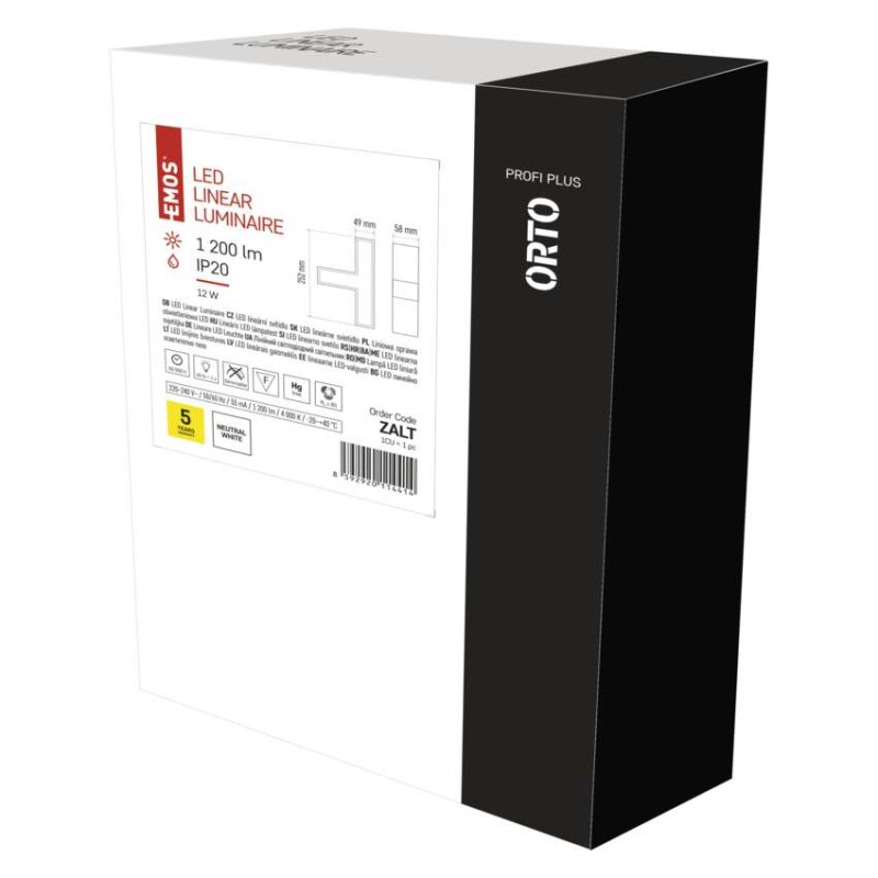 LED linear luminaire ORTO TCON 12W, neutral white [1]