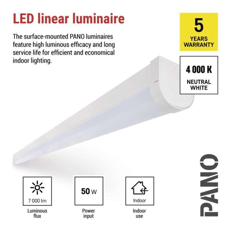 LED linear luminaire PANO 50W, neutral white [3]