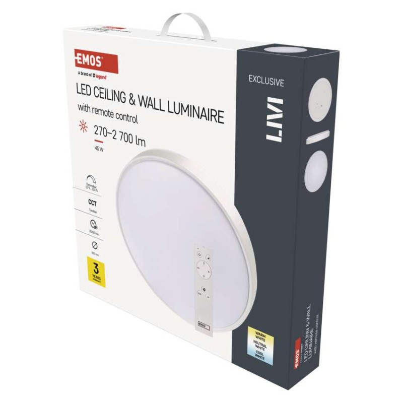 LED luminaire LIVI 50 cm, 45 W, warm-cold white, dimmable with remote control [1]