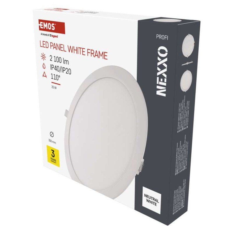 LED recessed luminaire NEXXO, round, white, 25W, neutral white [1]