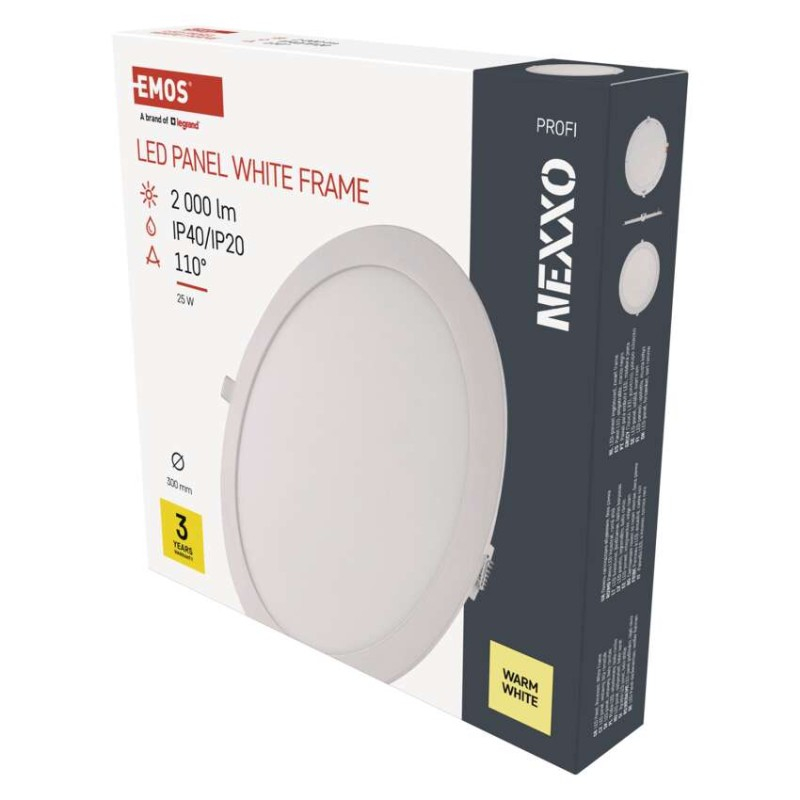 LED recessed luminaire NEXXO, round, white, 25W, warm white [1]