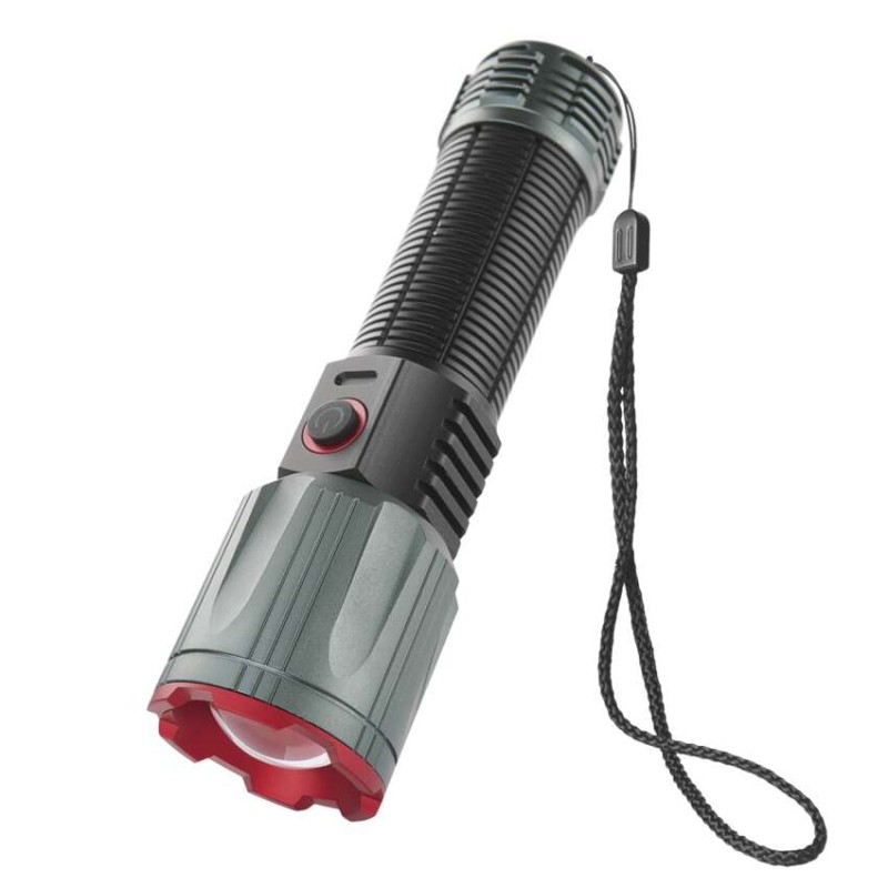 LED rechar. metal flashlight 3000 lm, 5000 mAh [2]