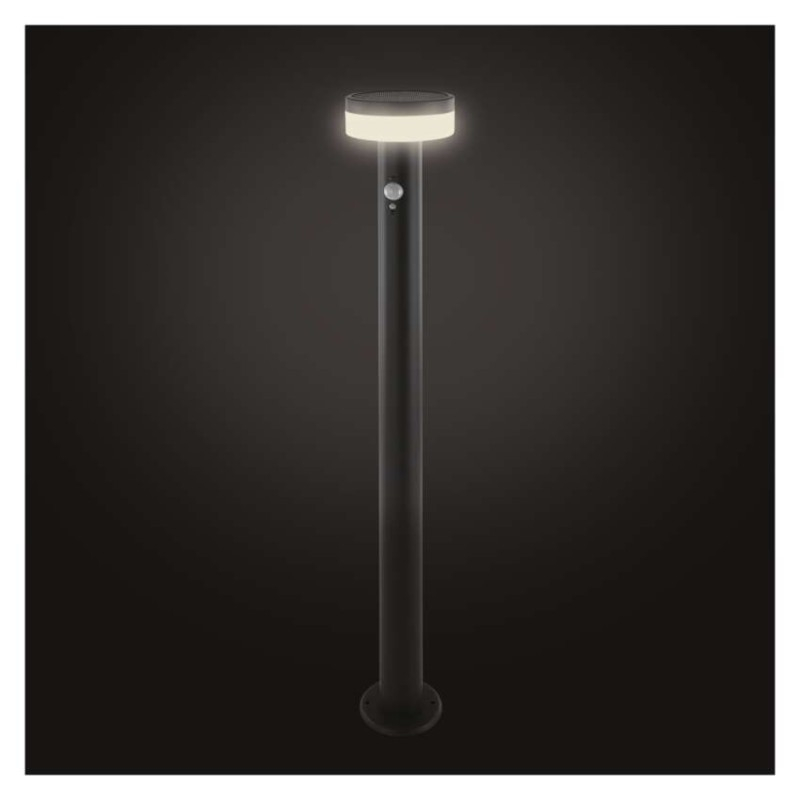 LED solar garden pillar light with dusk sensor, TERION, 12,5 × 12,5 × 80 cm [2]