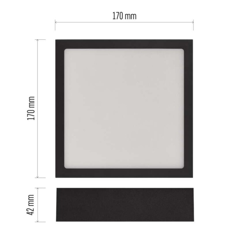 LED surface luminaire NEXXO, square, black, 12.5W, with change CCT [3]