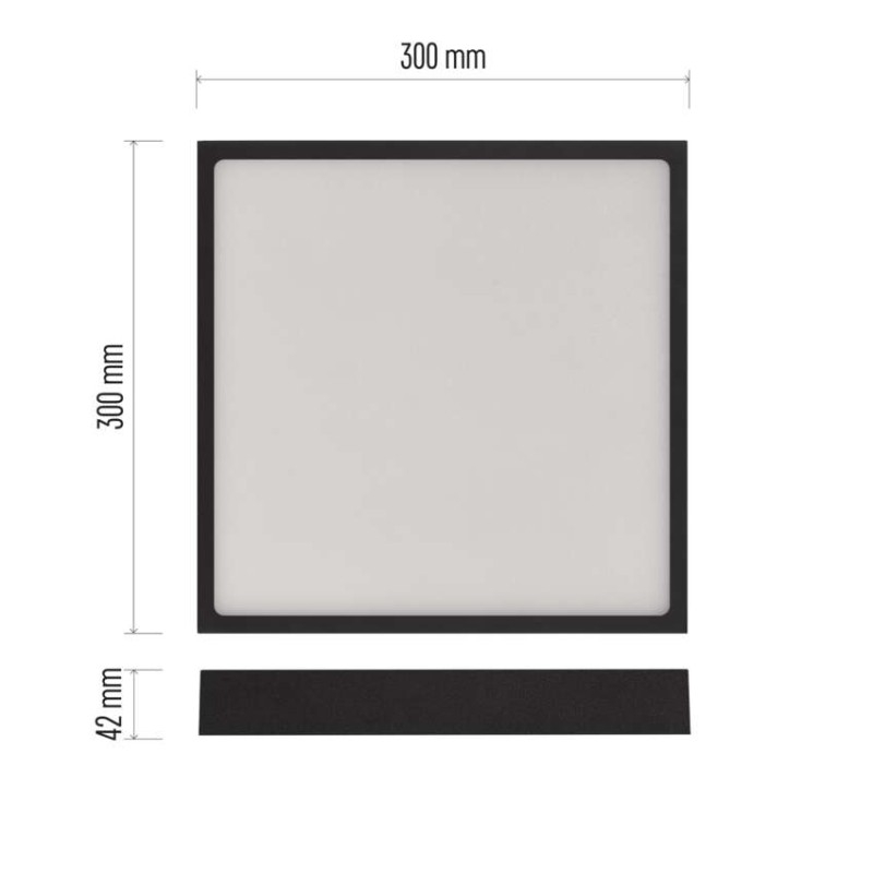 LED surface luminaire NEXXO, square, black, 28.5W, with change CCT [3]