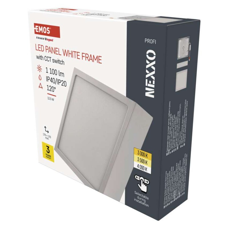LED surface luminaire NEXXO, square, white, 12.5W, with change CCT [1]