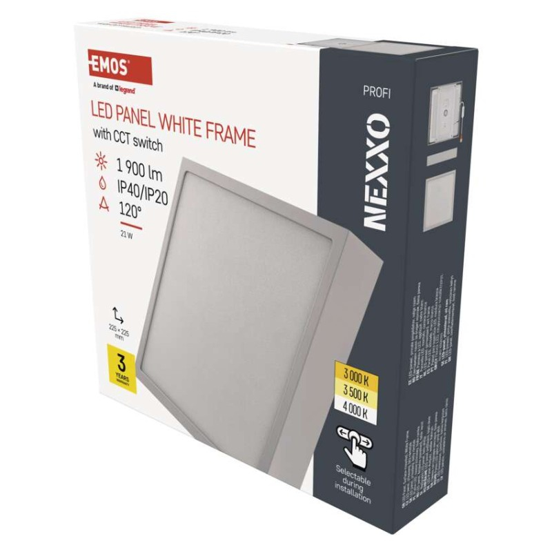 LED surface luminaire NEXXO, square, white, 21W, with change CCT [1]