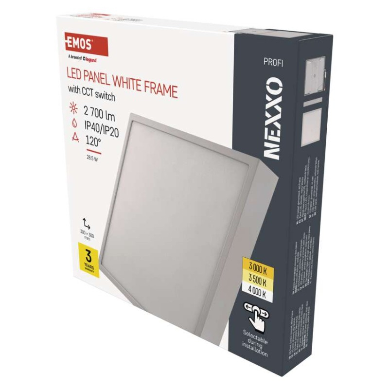 LED surface luminaire NEXXO, square, white, 28.5W, with change CCT [1]