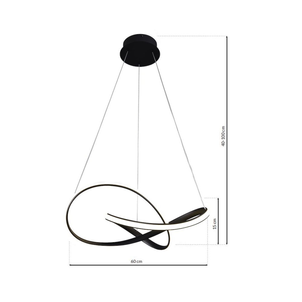 LUSTRA CAPPIO NEGRU 36 W [7]