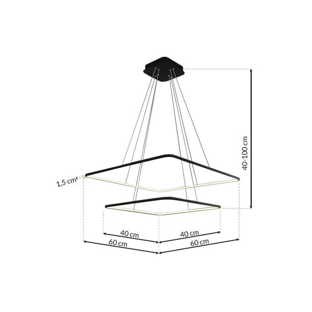 LUSTRA NIX NEGRU 50W LED [6]