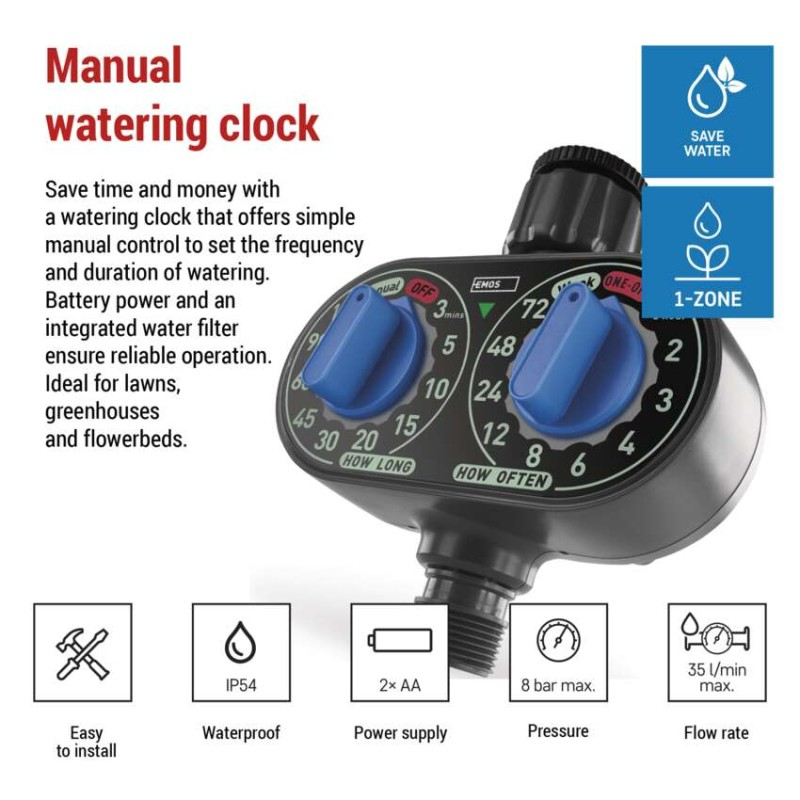 Mechanical watering timer, 1 output [3]