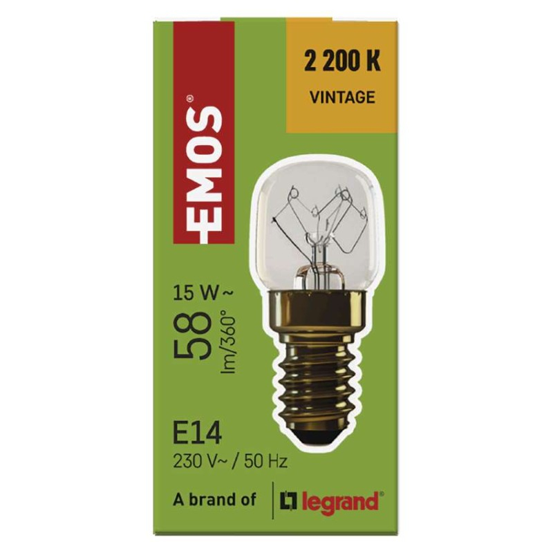 Oven light bulb T22 / E14 / 15 W / 58 lm / 300 °C [3]