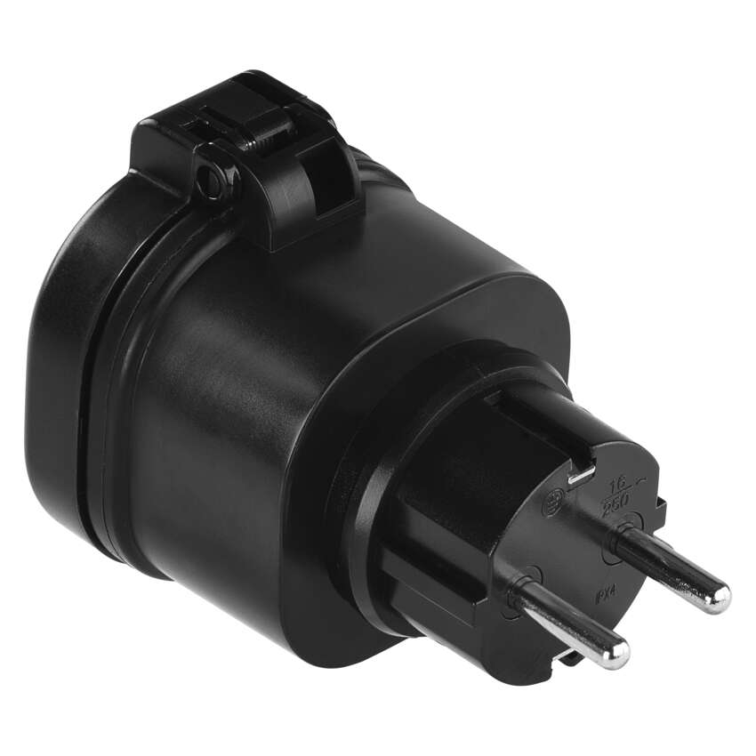 PRIZA CU TELECOMANDA SCHUCKO, IP44, NEGRU [12]