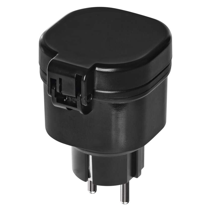 PRIZA CU TELECOMANDA SCHUCKO, IP44, NEGRU [14]