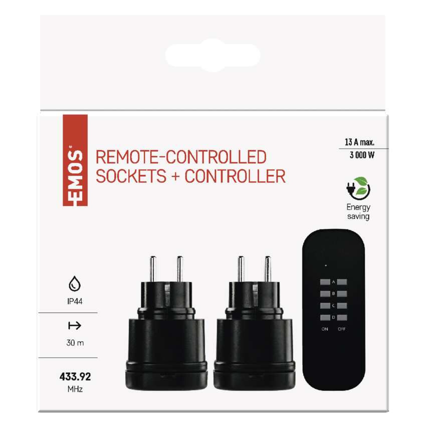 PRIZA CU TELECOMANDA SCHUCKO, IP44, NEGRU [10]