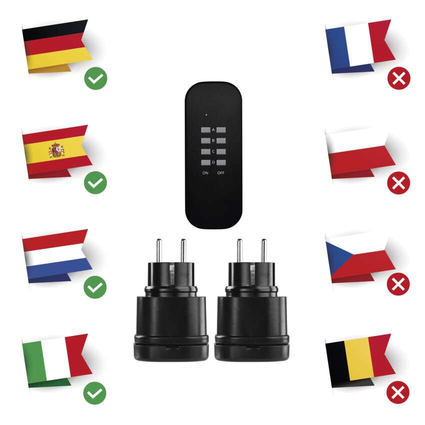 PRIZA CU TELECOMANDA SCHUCKO, IP44, NEGRU [6]