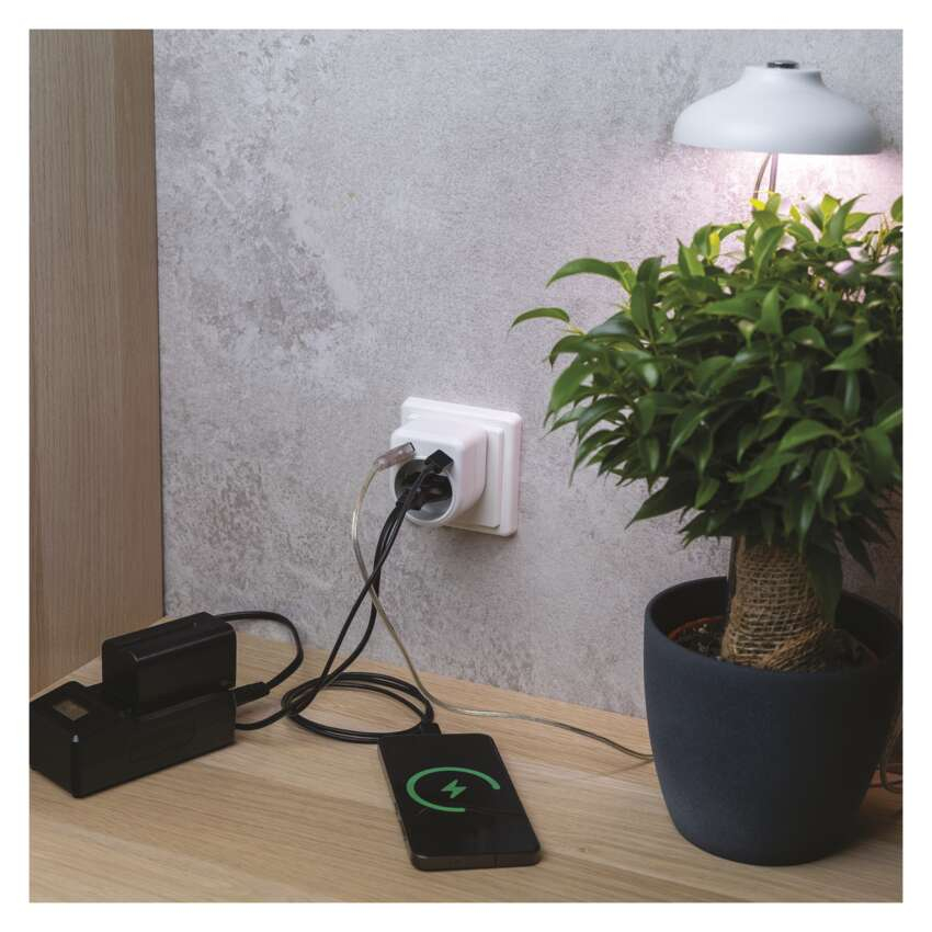 ADAPTOR USB 1xUSB-A+1xUSB-C, ALB [7]