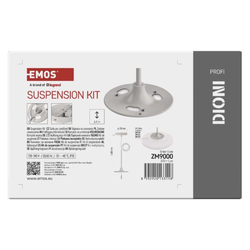 Pendant kit for led lum. white [3]