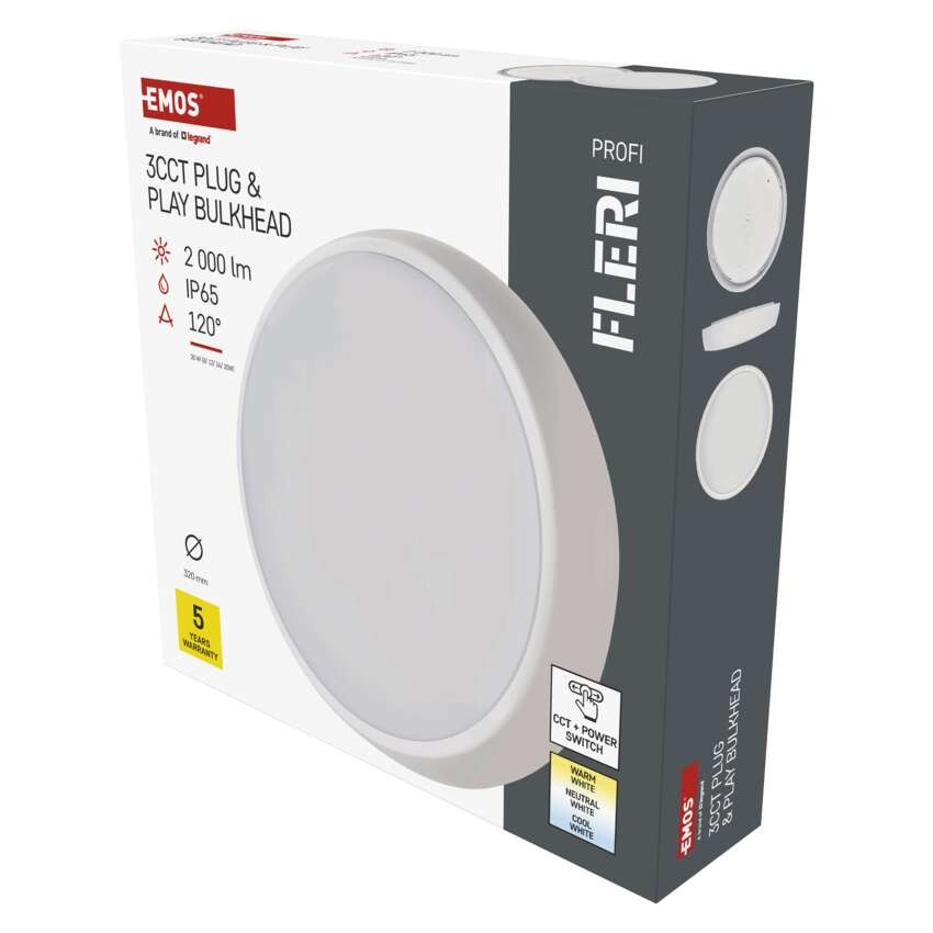 PLAFONIERA LED EMOS FLERI IP65 [2]