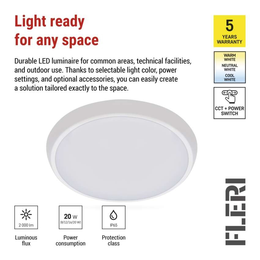PLAFONIERA LED EMOS FLERI IP65 [5]