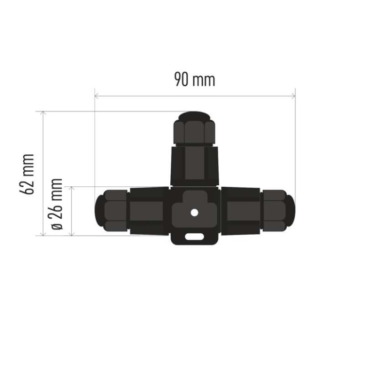 Plastic T Cable Connector IP68 [3]