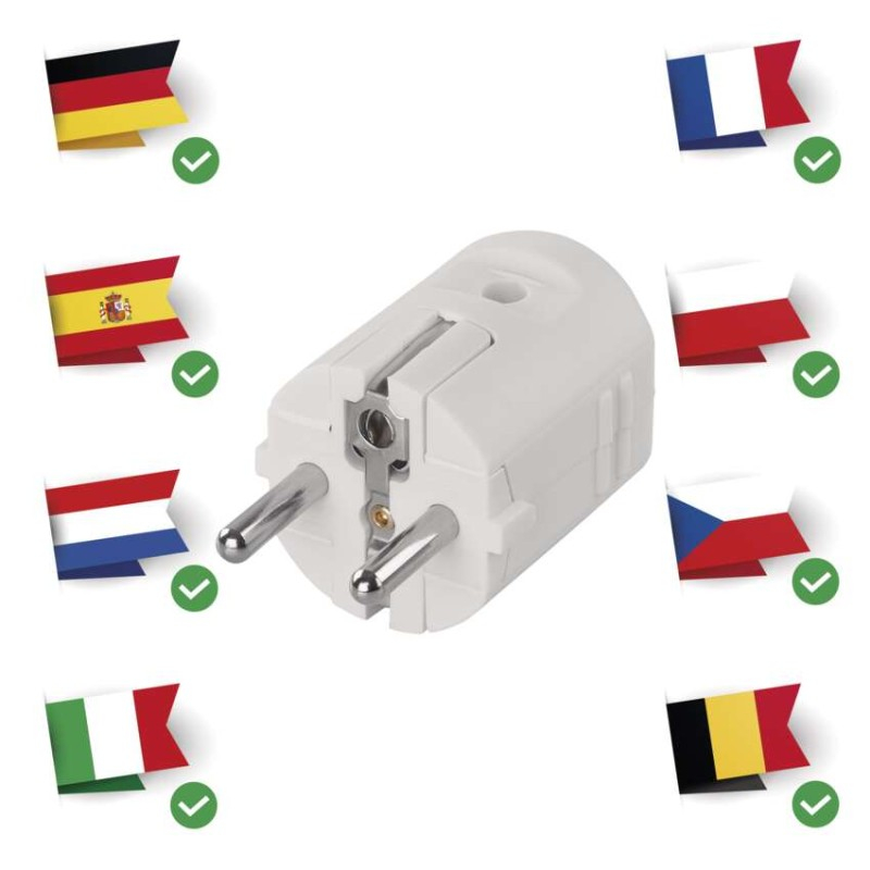Plug for extension cord, white [3]