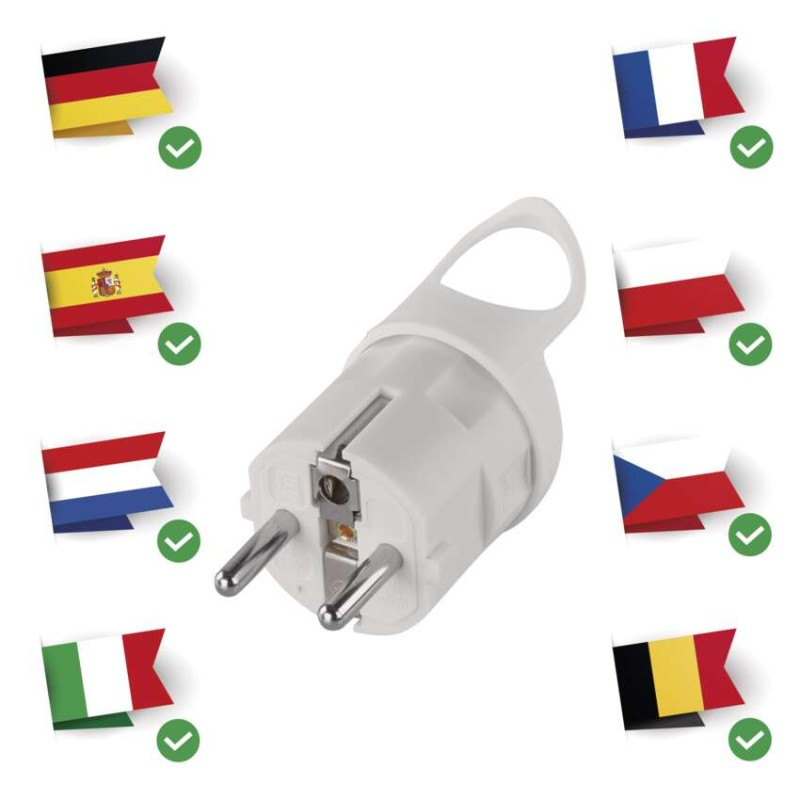 Plug for extension cord, white [3]