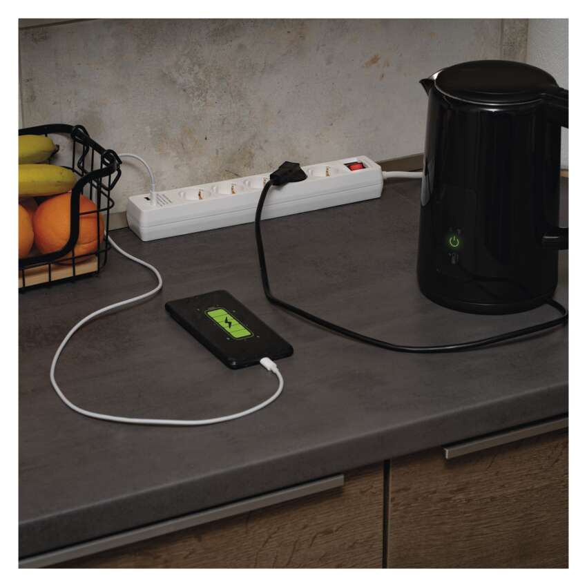 PRELUNGITOR 3M, 5 PRIZE, 1 USB-A, 1 USB-C, CU INTRERUPATOR, ALB [7]