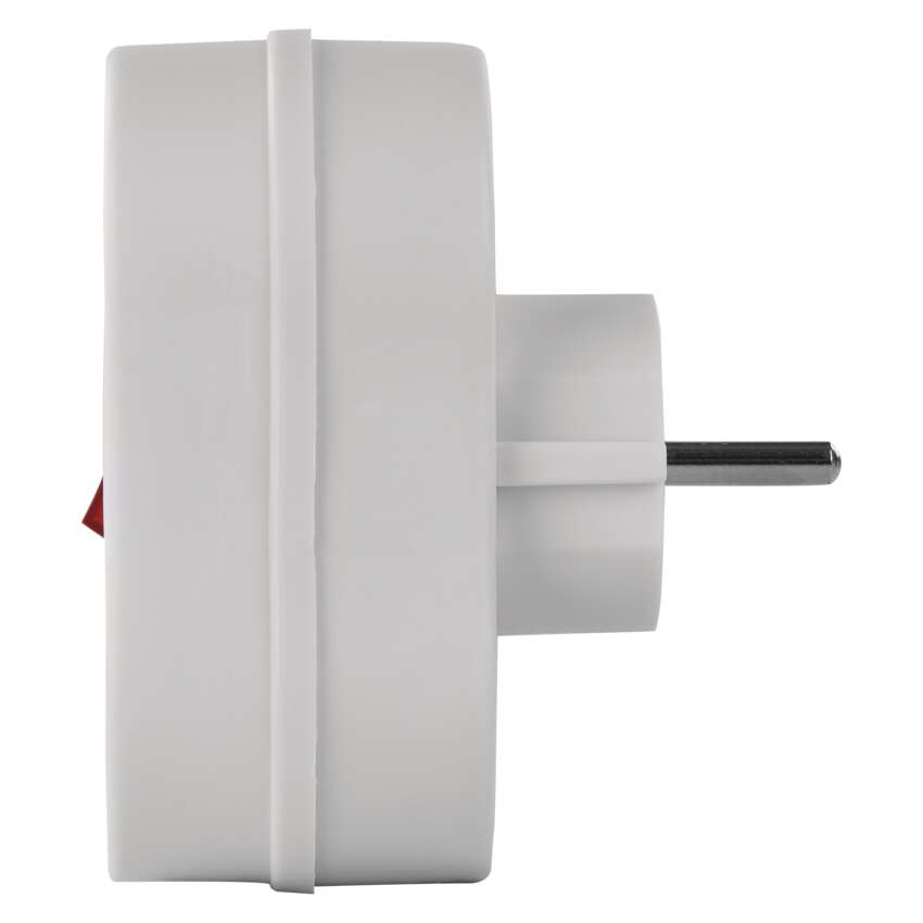 PRIZA DUBLA SCHUKO, CU INTRERUPATOR, ALB [4]