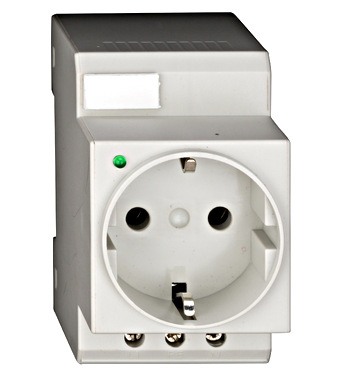 PRIZA MODULARA SCHUKO, 2P+N, 16A CU LED [1]