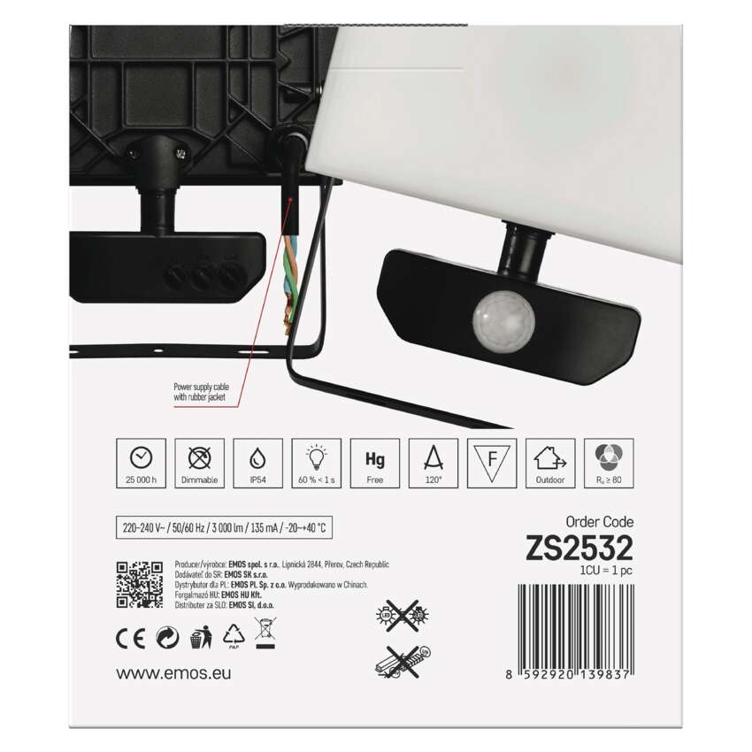 PROIECTOR LED TAMBO 30W 3000LM 4000K IP54 CU SENZOR DE MISCARE [16]