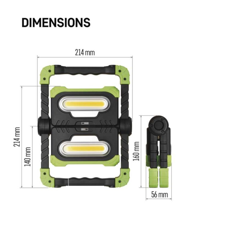 Rechargeable COB LED Work Floodlight P4536, 2000 lm, 8000 mA [2]