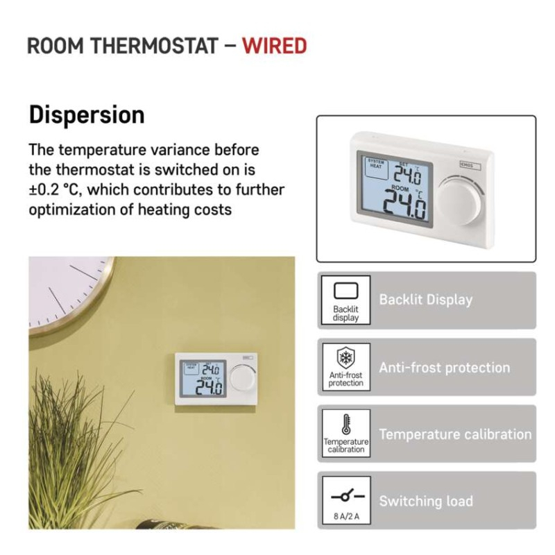 Room manual wired thermostat P5604 [3]