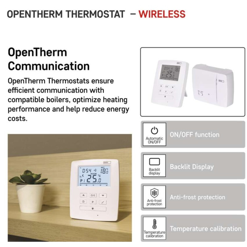 Room programmable wireless OpenTherm thermostat P5611OT [3]