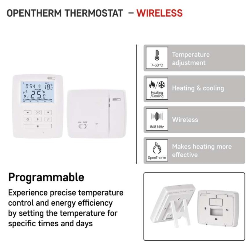 Room programmable wireless OpenTherm thermostat P5611OT [2]