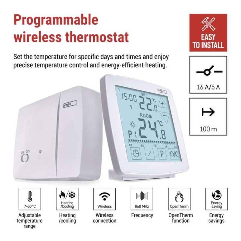 Room programmable wireless OpenTherm thermostat P56A11 [3]