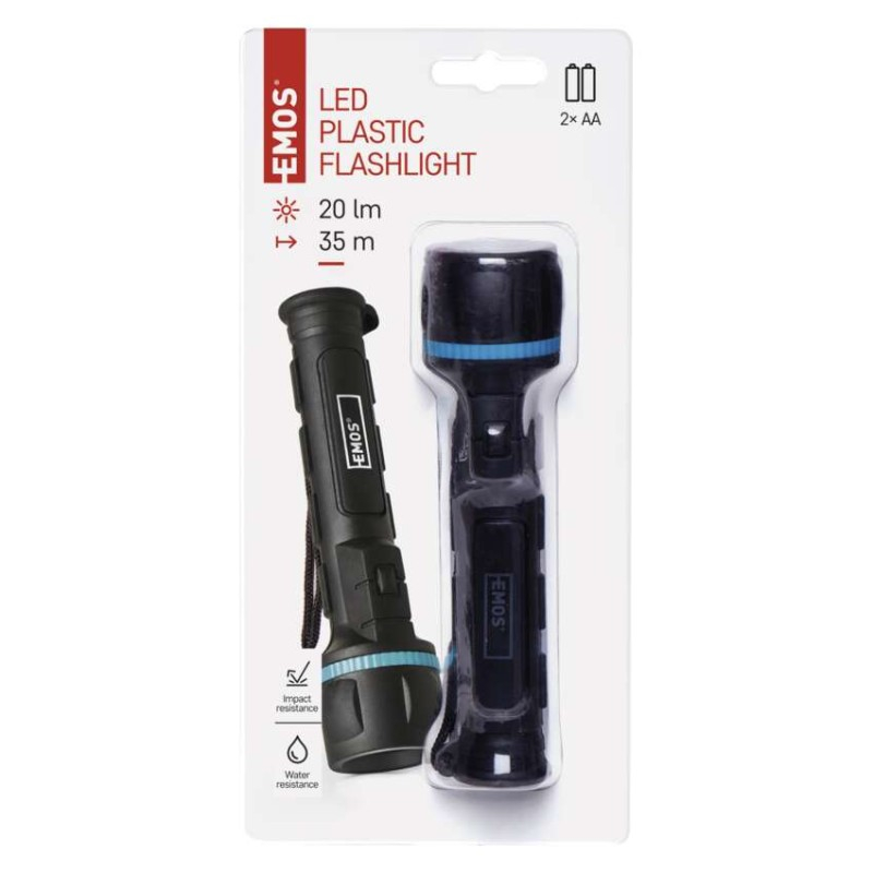 Rubber LED Flashlight, 20 lm, 2× AA [3]