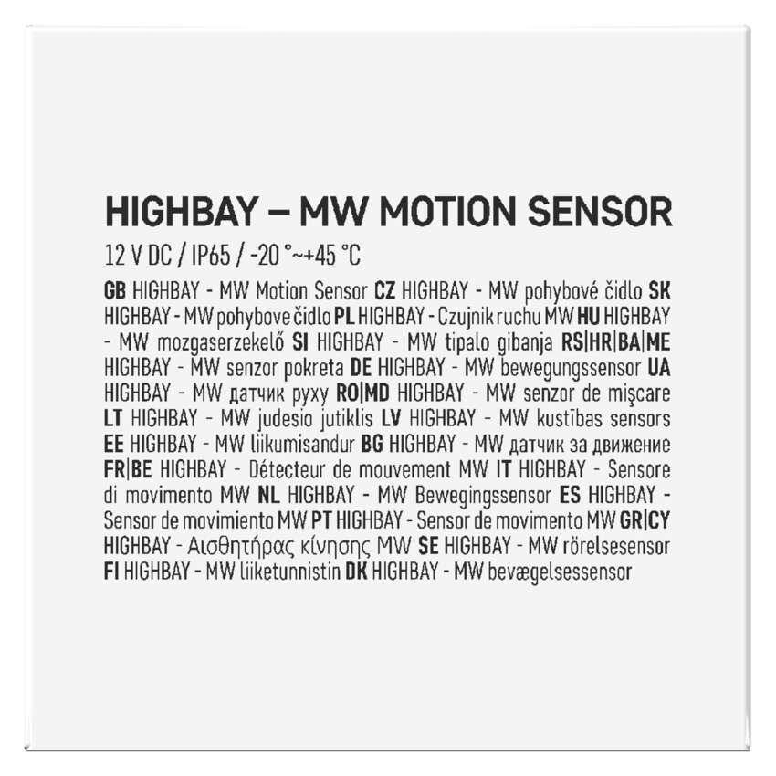 SENZOR DE MISCARE CU MICROUNDE PENTRU CORPURI DE ILUMINAT TIP HIGHBAY [5]