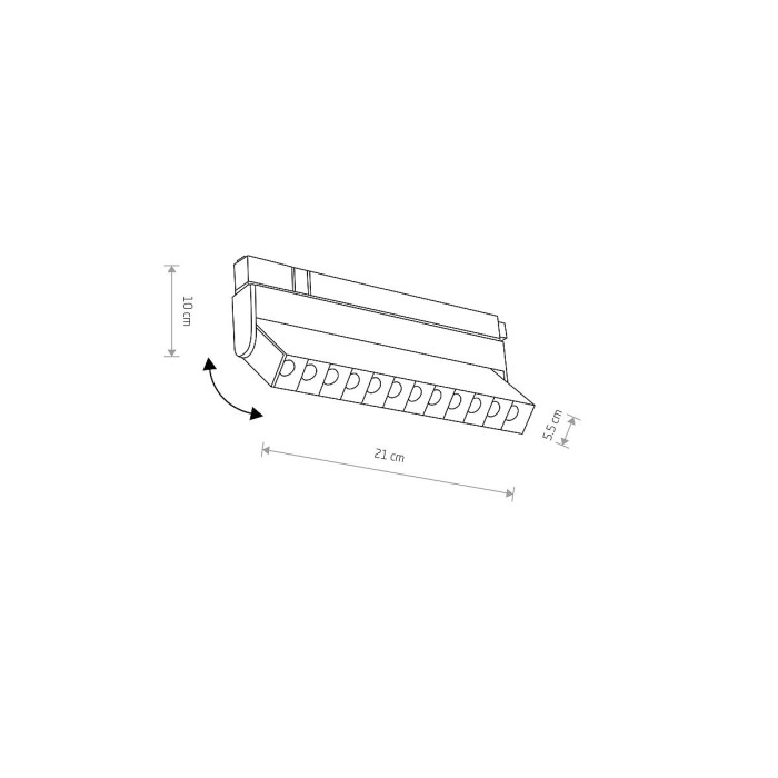SPOT LINEAR LED PENTRU SINA MAGNETICA 9 W , ALB CALD [2]