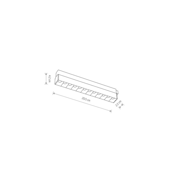 SPOT LINEAR LED PENTRU SINA MAGNETICA 9 W , ALB NATURAL [2]