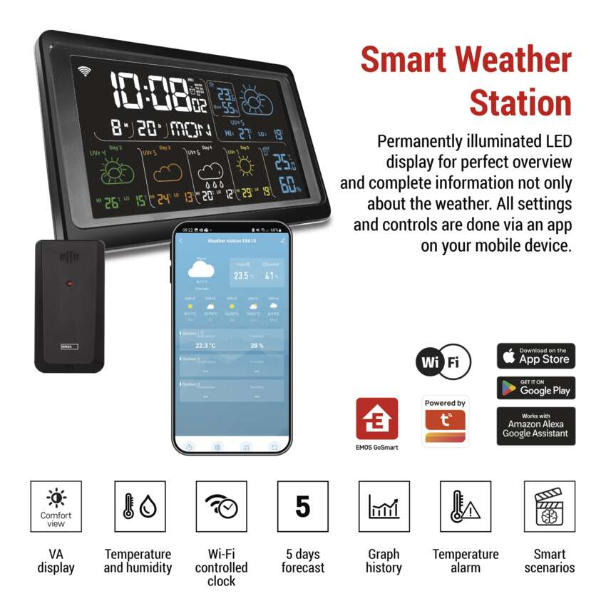 STATIE METEO WIRELESS GOSMART E8610 CU WI-FI [6]