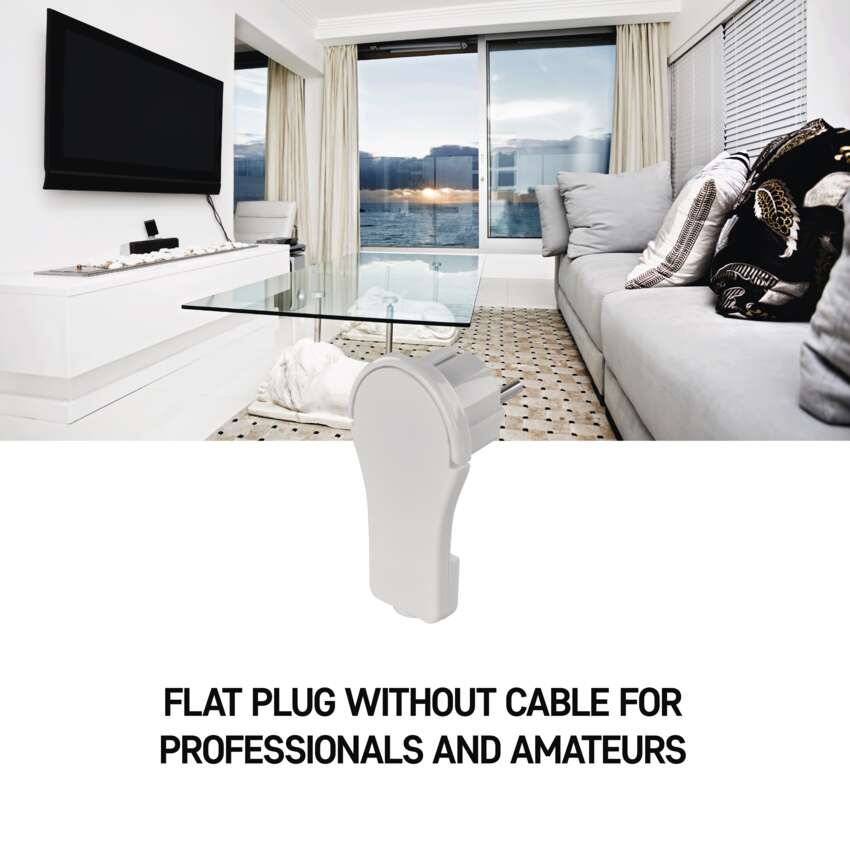 STECHER UNGHIULAR PLAT, ALB [5]