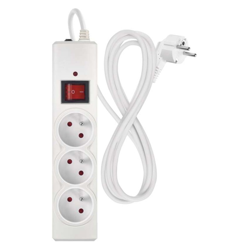 Surge protector – 3 sockets, 1,5m, white [2]