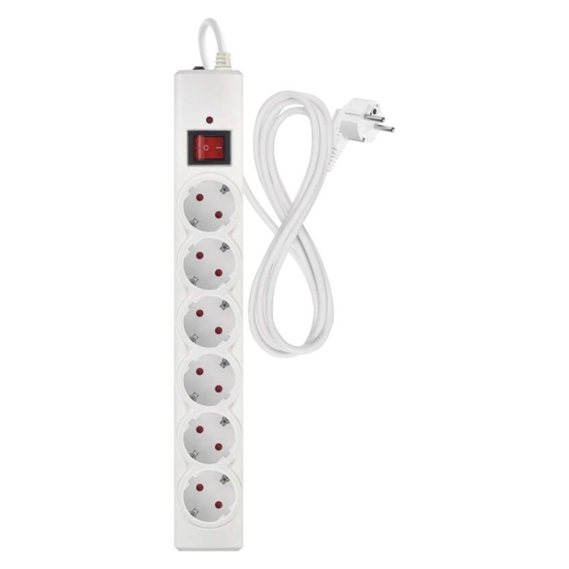 Surge protector – 6 sockets, 1.5 m, white [2]