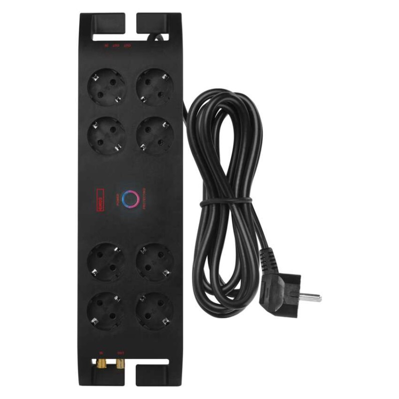 Surge Protector EMOS SCHUKO – 8 sockets, 3m,black [2]