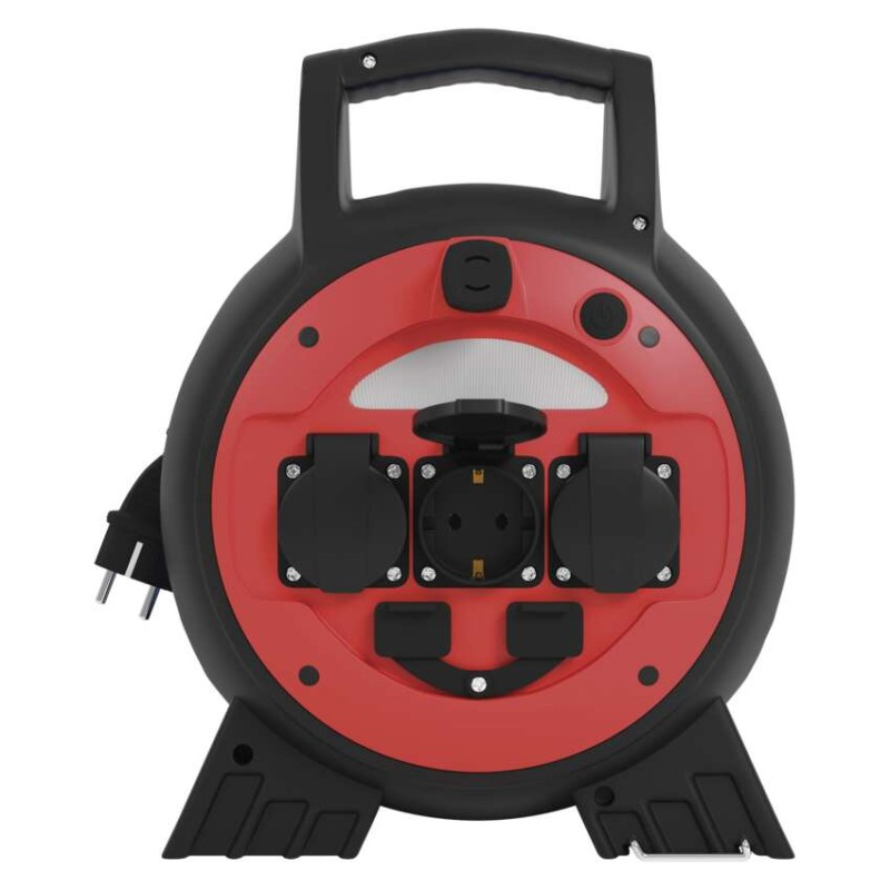 Weatherproof cable reel 20 m / 3 sockets / blue / PVC / 230 V / 1,5 mm2 [2]