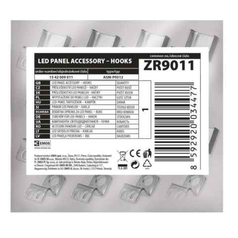 6 hooks for LED panel 120×30 cm [2]