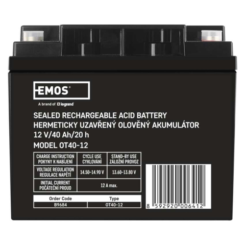 ACUMULATOR ACID SIGILAT SLA 12V 40AH CU BORNE M6 [1]