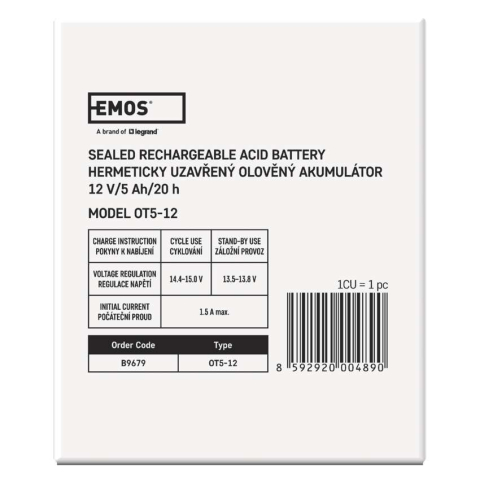 ACUMULATOR ACID SIGILAT SLA 12V 5AH-FASTON 6.3MM [5]