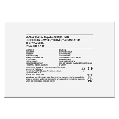 ACUMULATOR ACID SIGILAT SLA 12V 7.2AH-FASTON 6.3MM [8]